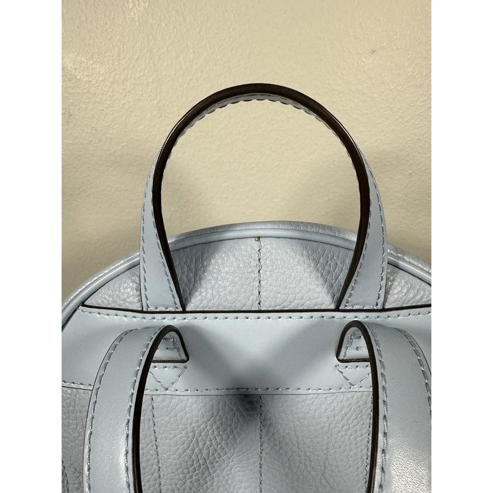 Michael Kors Kenly Medium Light Sky Leather Backpack Pebble‎